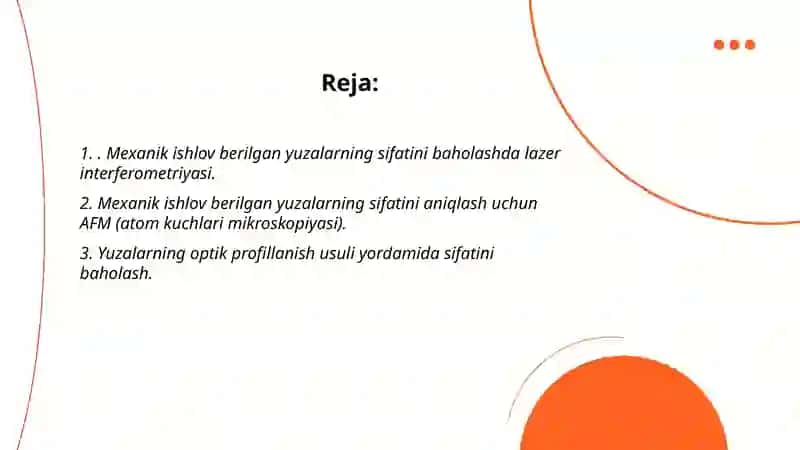 Mexanik ishlov berilgan yuza sifatini baholashning zamonaviy usullari 2