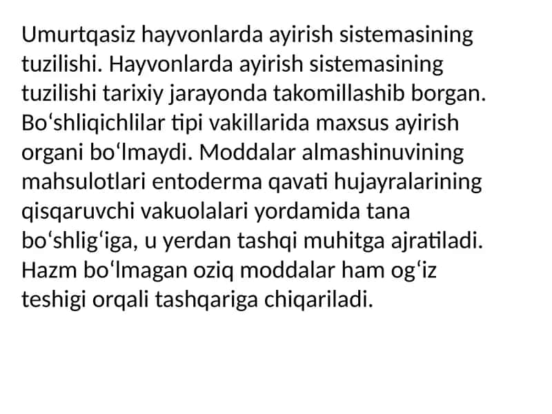Ayirish sistemasi 2