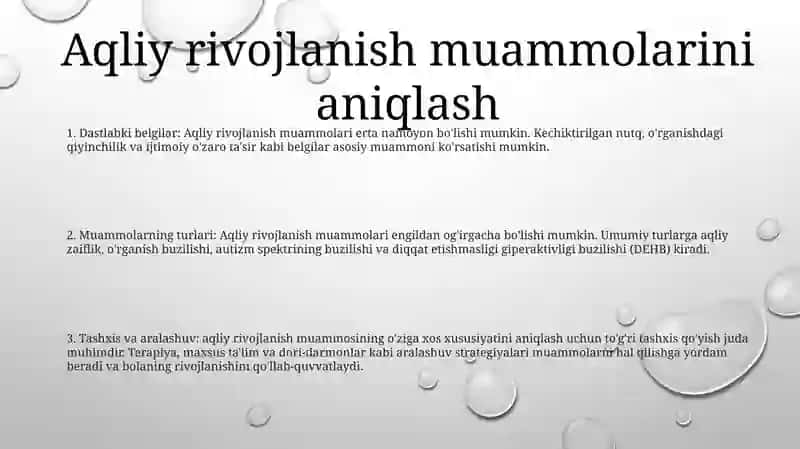 Aqliy Rivojlanishida Muammosi Bor BoʻLgan Bolalar 2