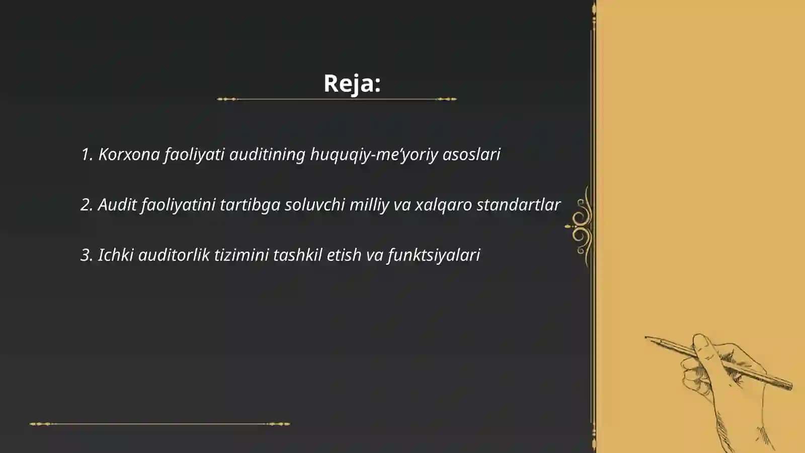Korxona faoliyati auditining huquqiy-me’yoriy asoslari 2
