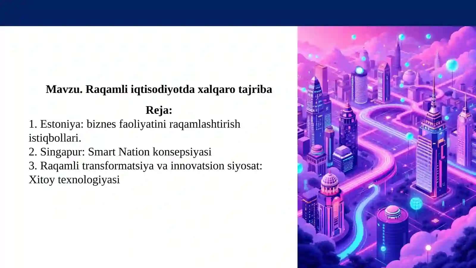 Raqamli iqtisodiyot daxalqarotajriba 2