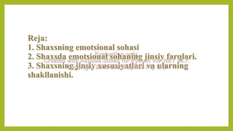Shaxsda emotsional sohaning jinsiy farqlari 2
