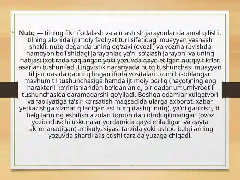 Nutqning maqsadga muvofiqligi 2