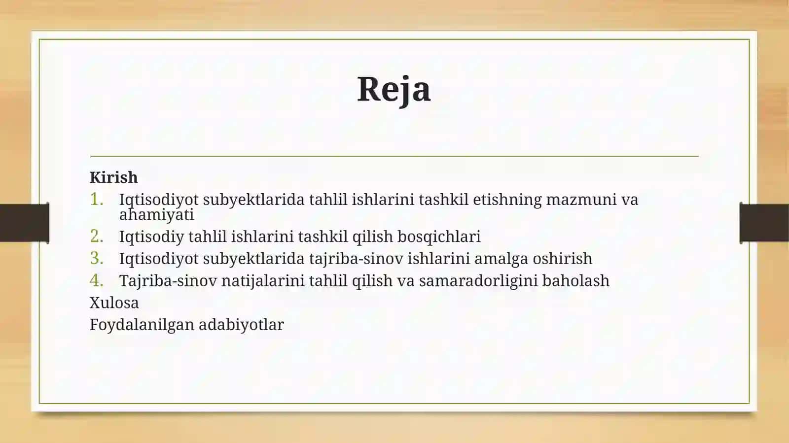 IQTISODIYOTSUB'EKTLARIDA TAHLIL ISHLARINI TASHKIL QILISH BOSQICHLARI 2