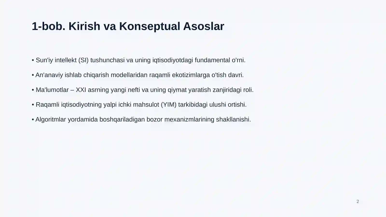 Sun'iy Intellekt va Raqamli Iqtisodiyot: Kelajak Tizimlari 2