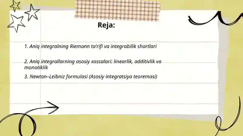 Aniq integral 2
