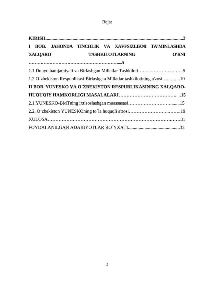 Jahon xalqaro tashkilotlarning o‘rni XXI asrning zamonaviy xalqaro munosabatlari tizimida 2