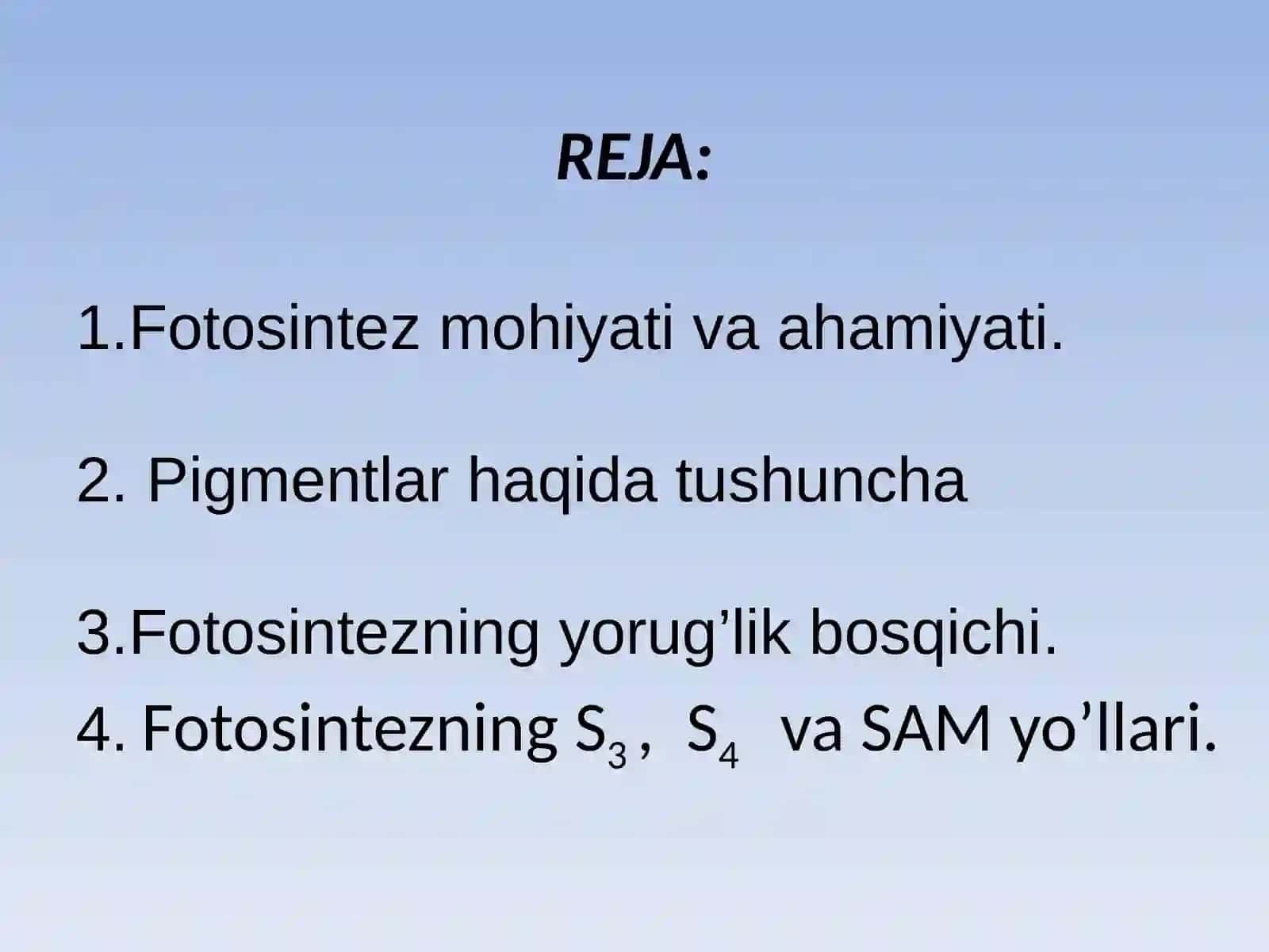 FOTOSINTEZ VA PIGMENTLAR 2