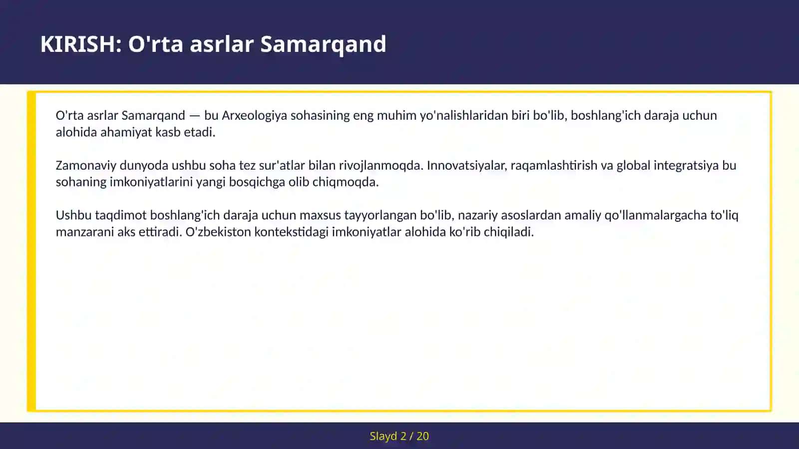 O'rta asrlar Samarqand 2