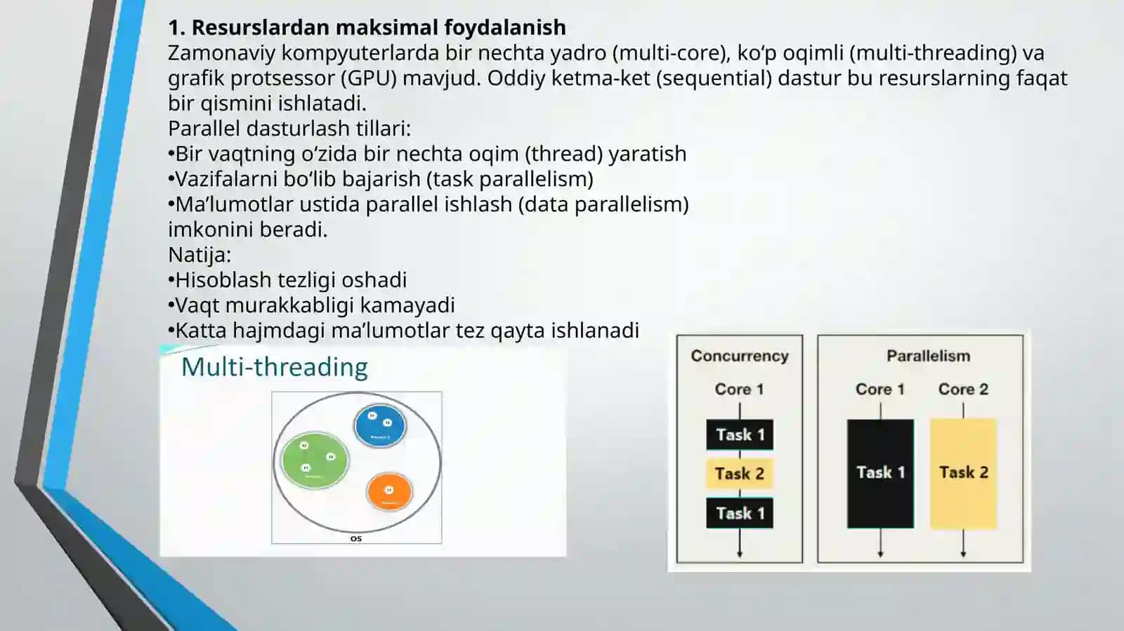 Dasturlash tillarining parallel hisoblash tizimlaridagi qo’llanilish ahamiyati 2