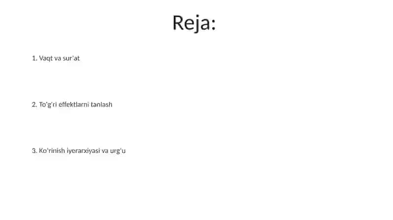 Animatsiya va effekt qoʻshish 2
