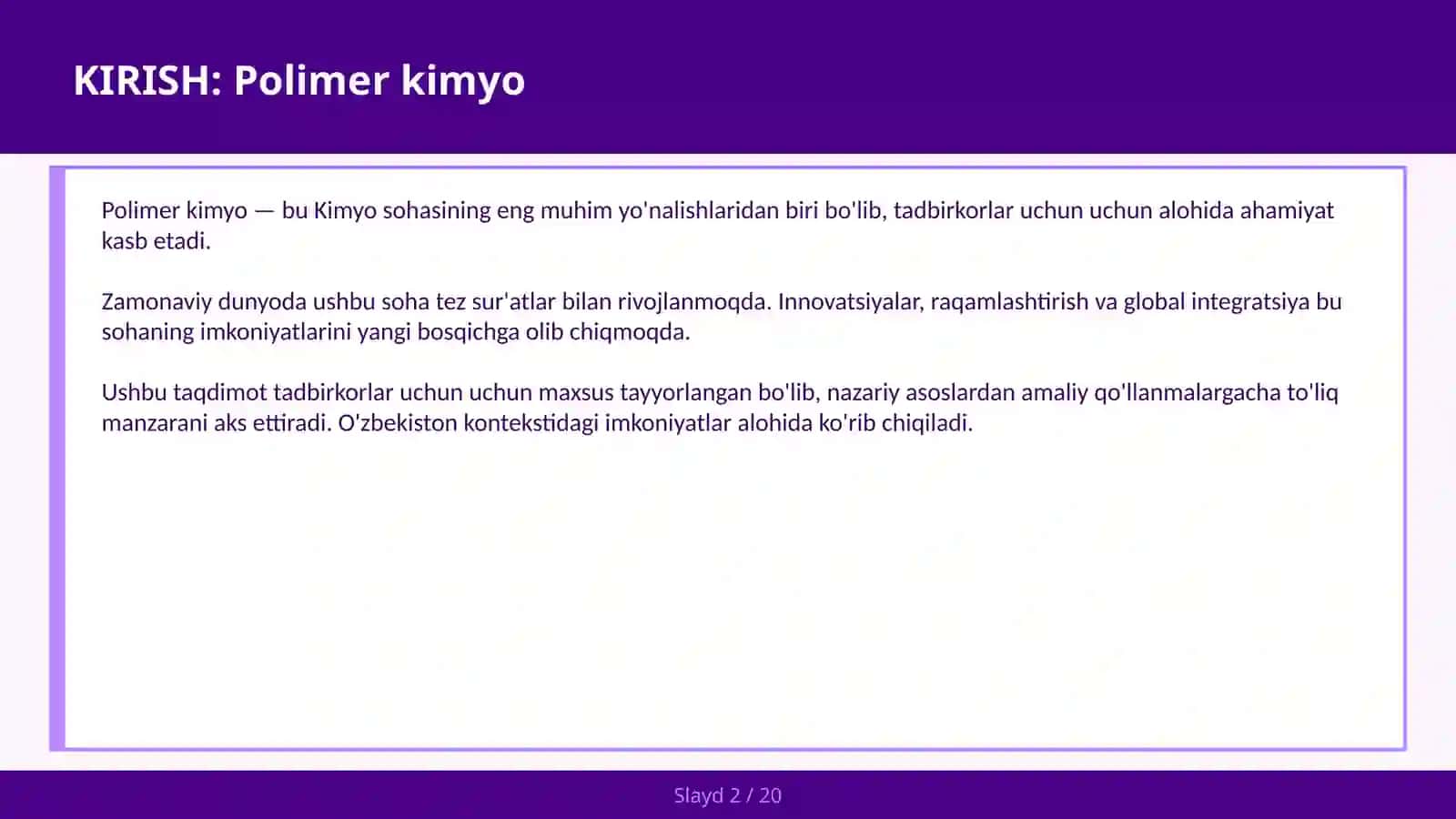 Polimer Kimyo 2