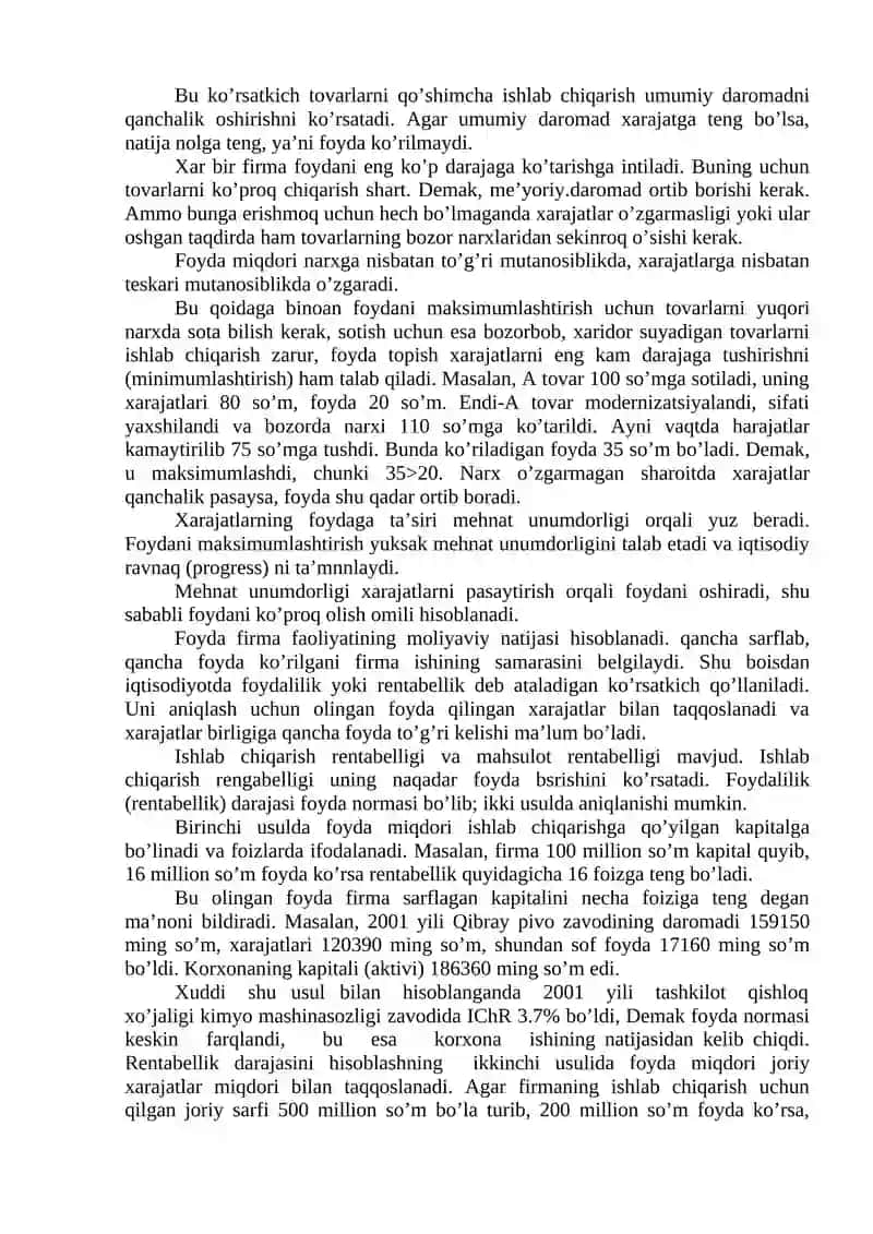 Foyda va Zarar 2