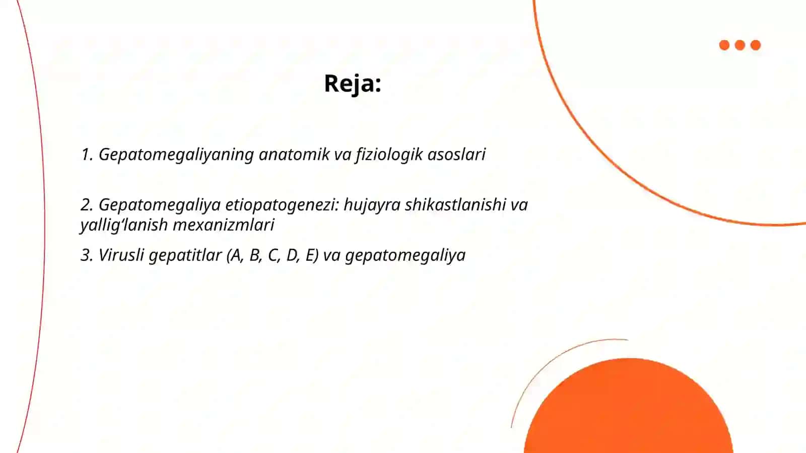 Gepatomegaliya bilan kechuvchi kasalliklar etiopatogenezi klinik koʻrinishlari kasallikning sindromal diagnostikasi 2