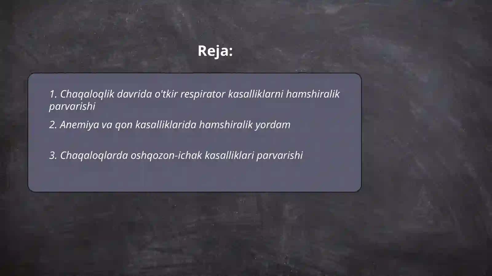 Chaqaloqlik davri kasalliklarida hamshiralik parvarishi 2