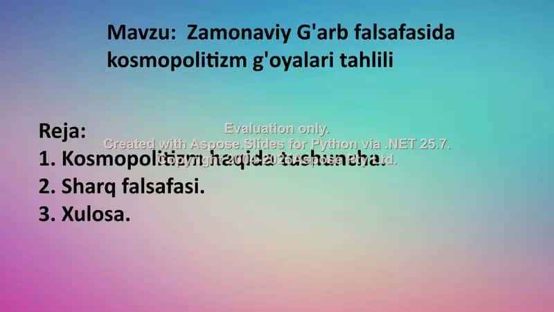 Ibn Rushd va kosmopolitizm g'oyalari 2
