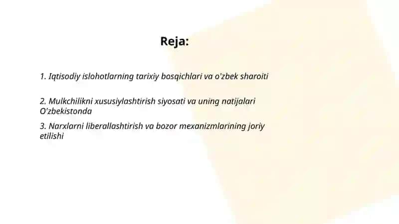 Bozor iqtisodiyotiga otish davri va uning ozbekistondagi xususiyatlar 2