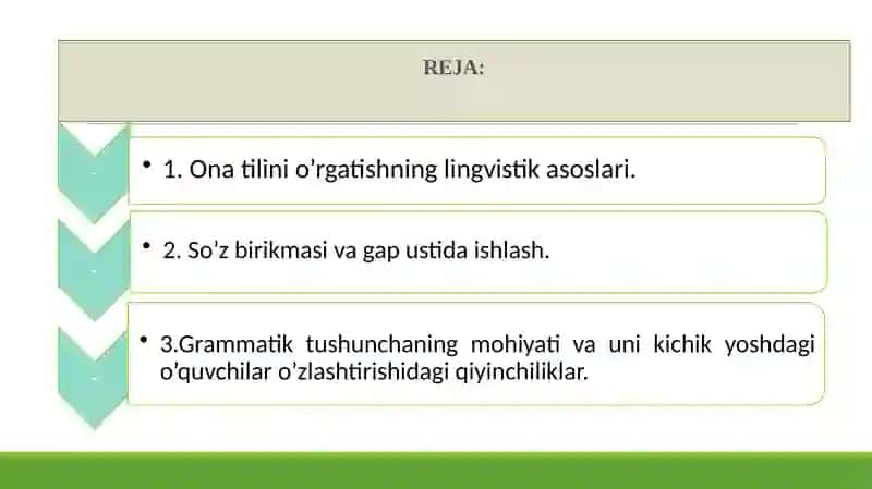 BOSHLANG’ICH SINFLARDA  SINTAKTIK TUSHUNCHALAR USTIDA ISHLASH 2