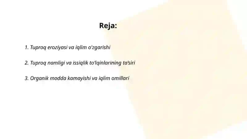 Tuproqni barqarorligi va iqlim tasiri 2