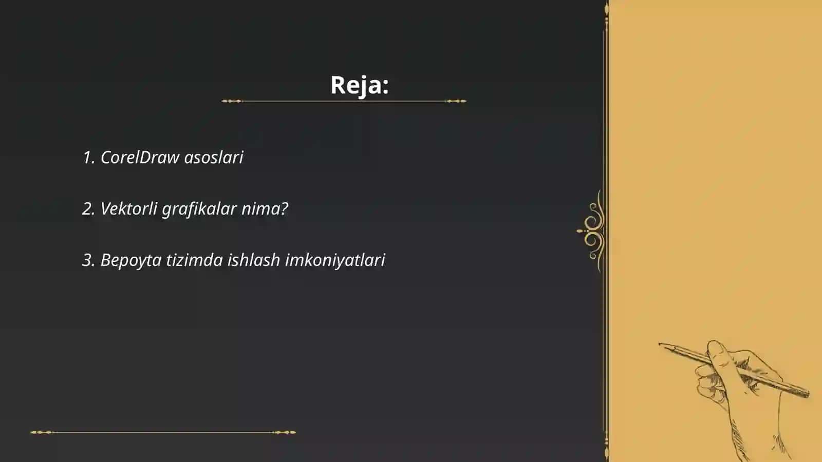 CorelDraw vektorli grafika dasturlarining vazifasi va imkoniyati 2