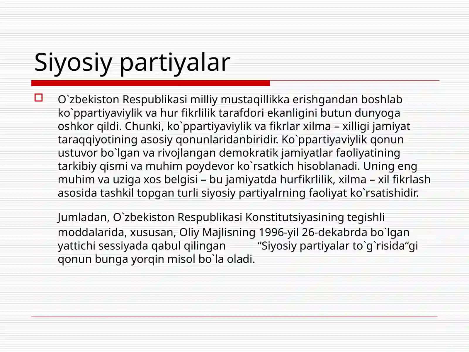 Siyosiy Partiyalar 2