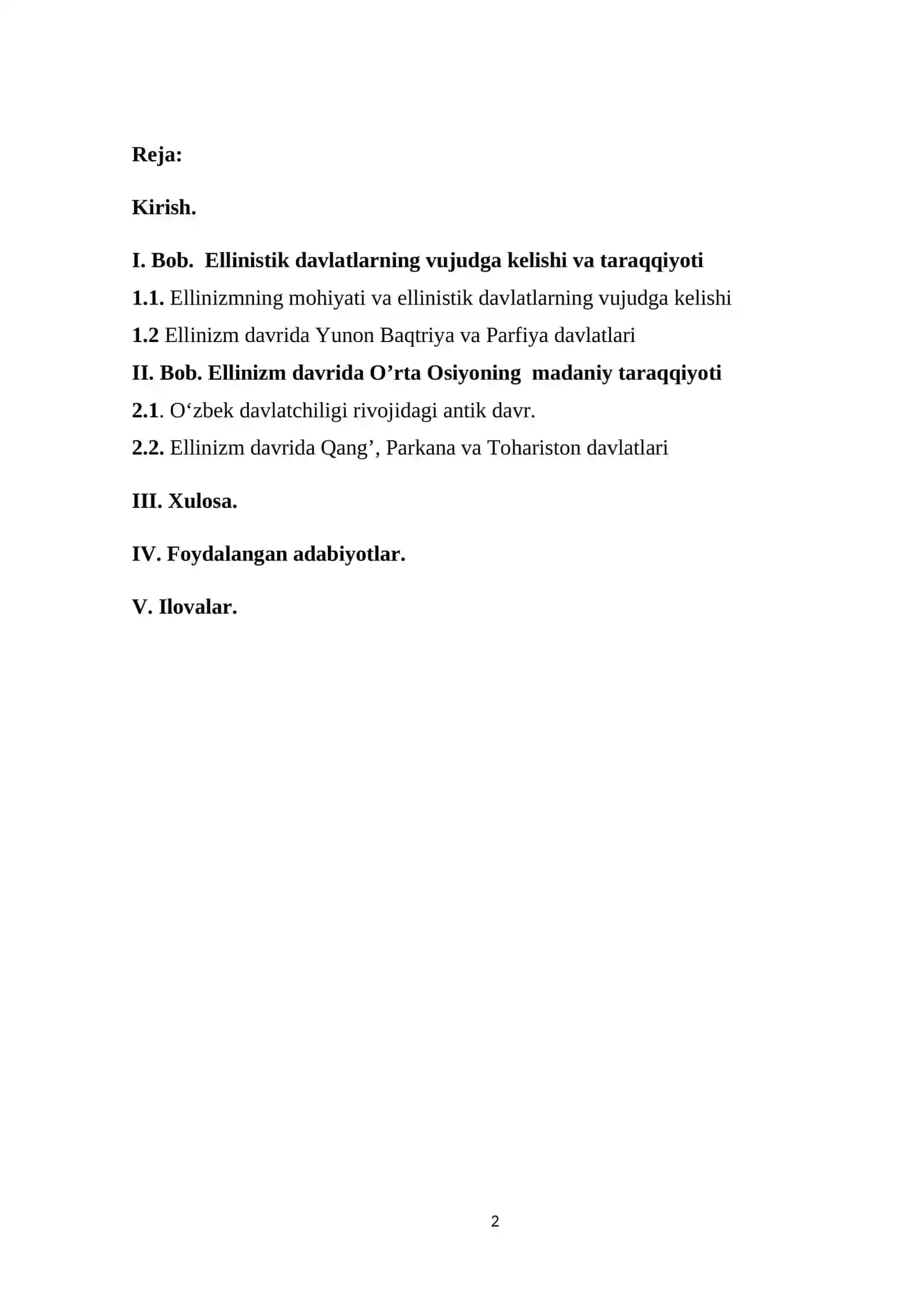 Ellinizm davrida O’rta Osiyo, Yunon Baqtriya va Parfiya davlatlari 2