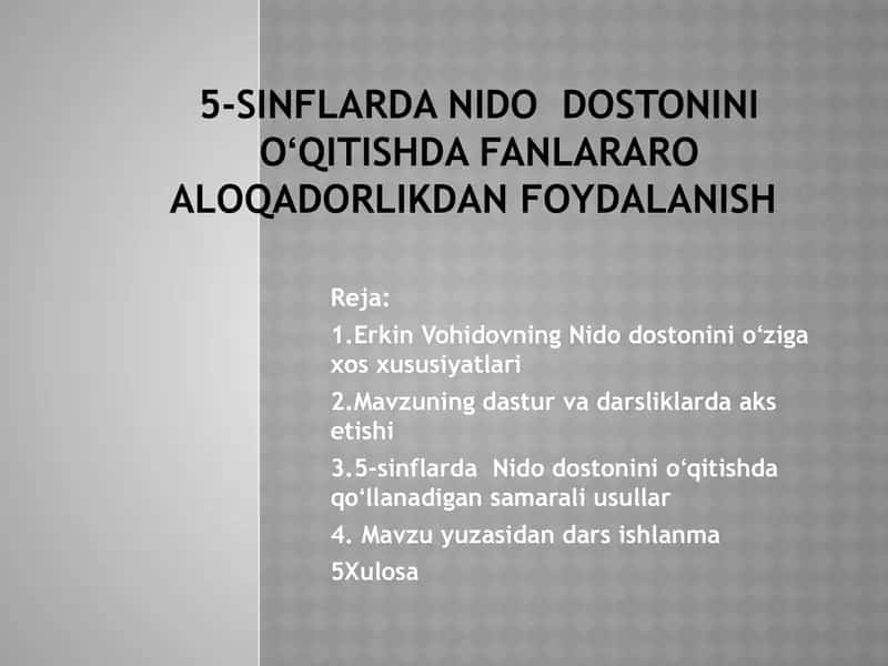 Oʻzbektili va adabiyotini oʻqitish metodikasi 2