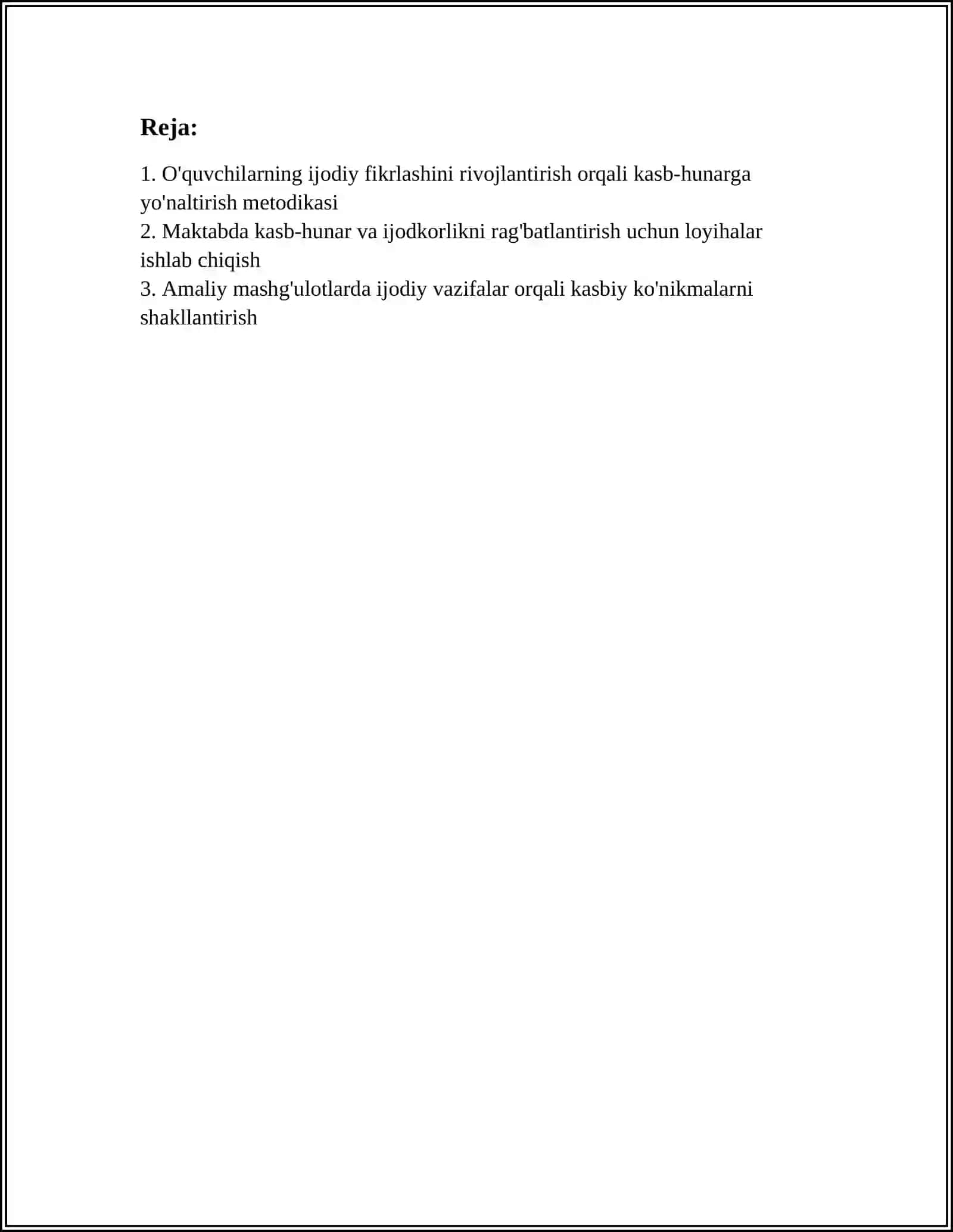 ÒQUVCHILARNING IJODKORLIK QOBILYATINI RIVOJLANTIRISH ORQALI KASB-HUNARGA YÒNALTIRISH 2