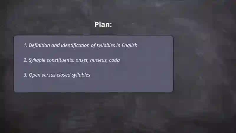Syllabic structure of English words 2