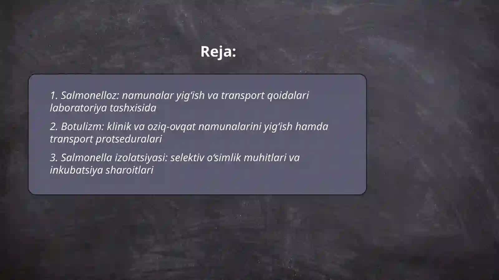 Salmonelloz: namunalar yig‘ish va transport qoidalari laboratoriya tashxisida 2