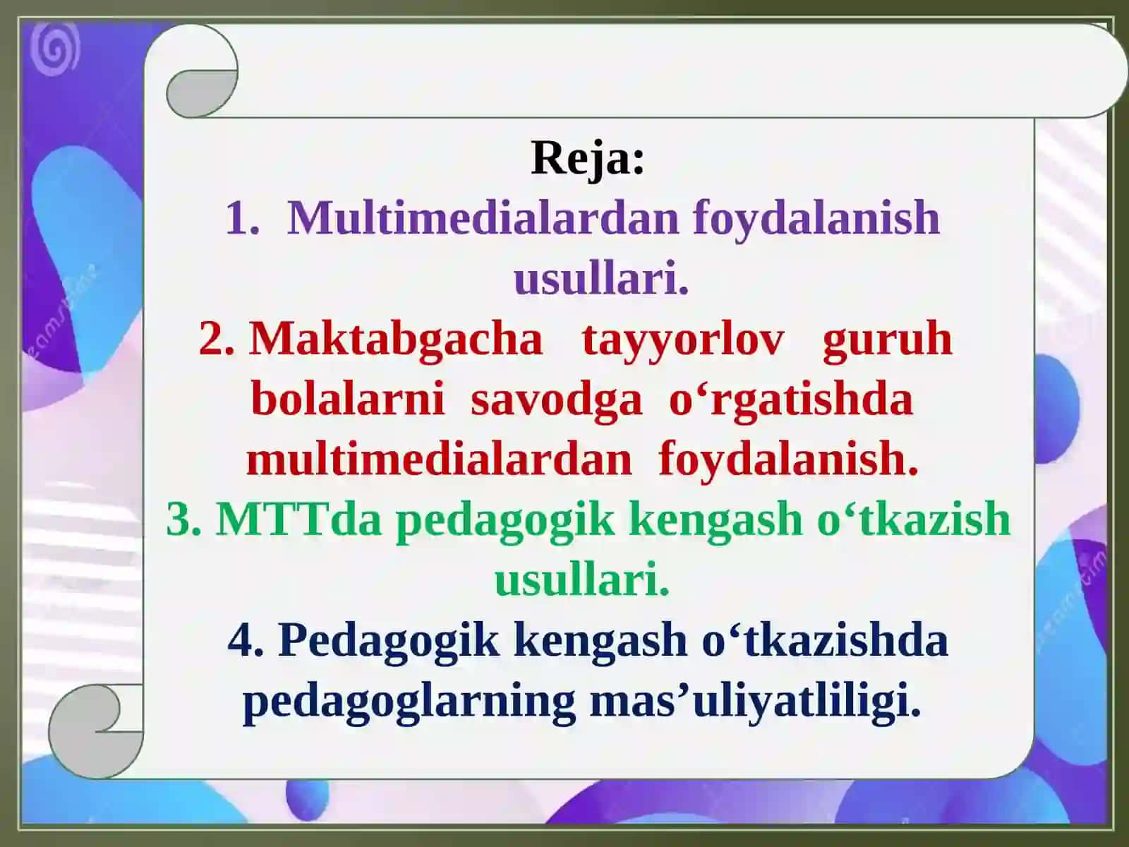 Maktabgacha ta’lim tashkilotlarida multimedialardan foydalanish usullari 2