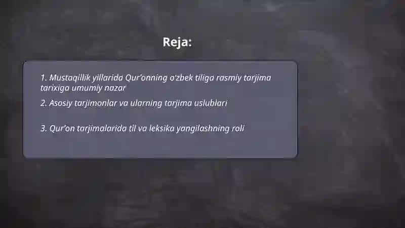Mustaqillik yillarida Qurʼonning oʻzbek tiliga tarjima qilinishi va tasvirlari 2