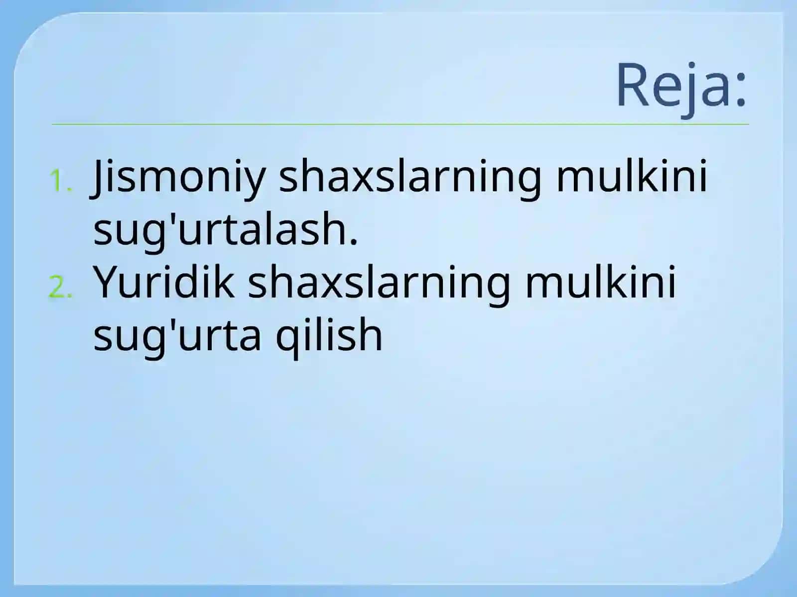 Yuridik VA Jismoniy Shaxslar UCHUN MULK SUG'urtasi 2