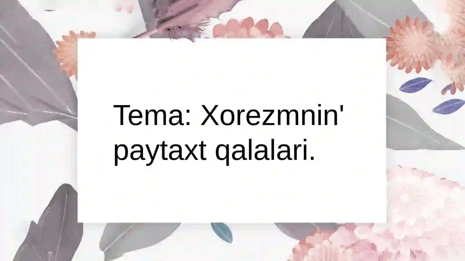 Berdaqatindag'i QMU Tariyx fakulteti arxeologiyaqa nigeligi 4-kurs studenti Tilepova Gulzadanin 2