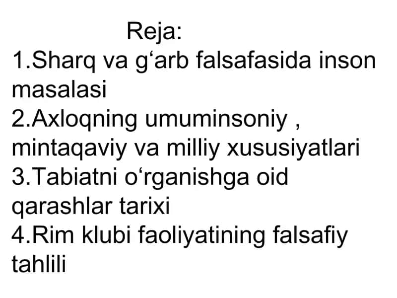 Sharq va Gʻarb falsafasida inson masalasi 2