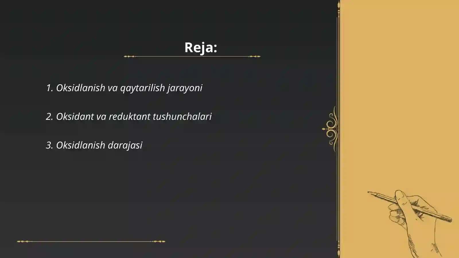 Oksidlanish va qaytarish reyaksiyalari 2