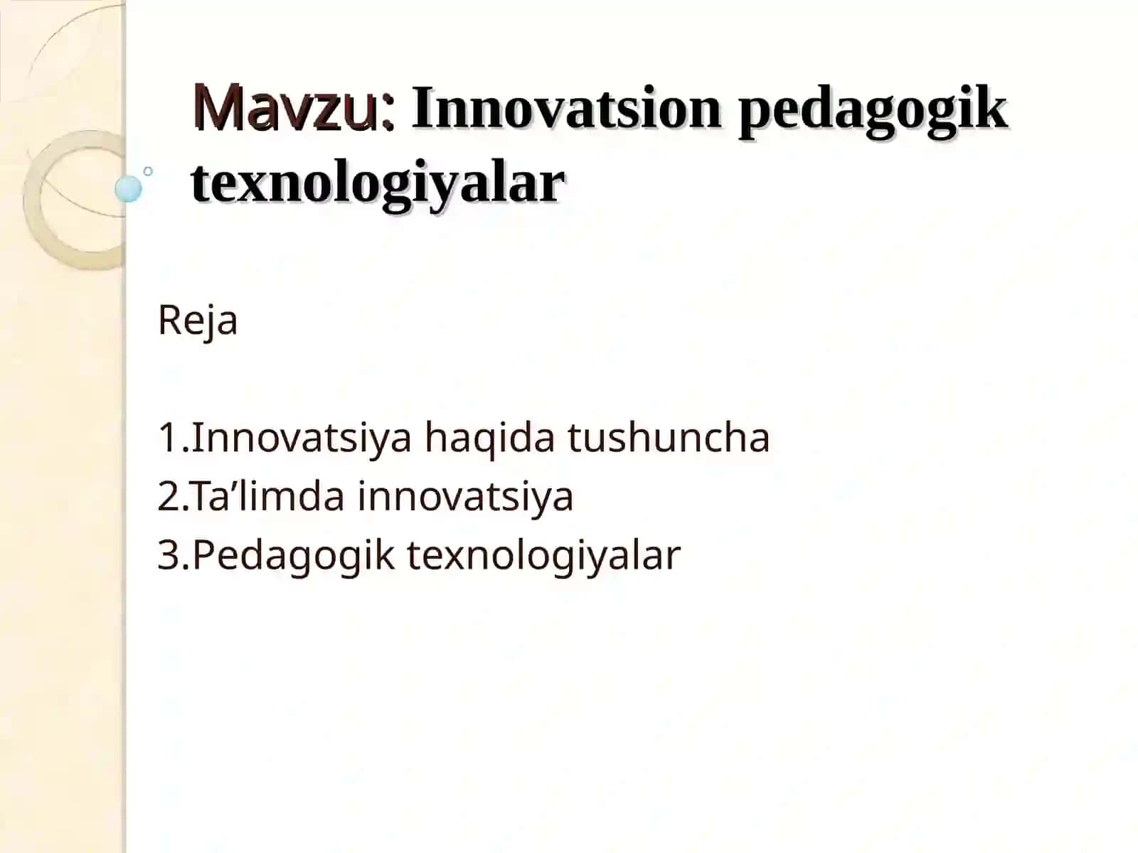 Innovatsion pedagogik texnologiyalar 2