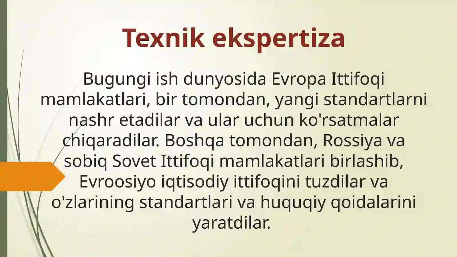 Texnik tizimni ekspertizasidan o'tkazishni tashkil etish 2