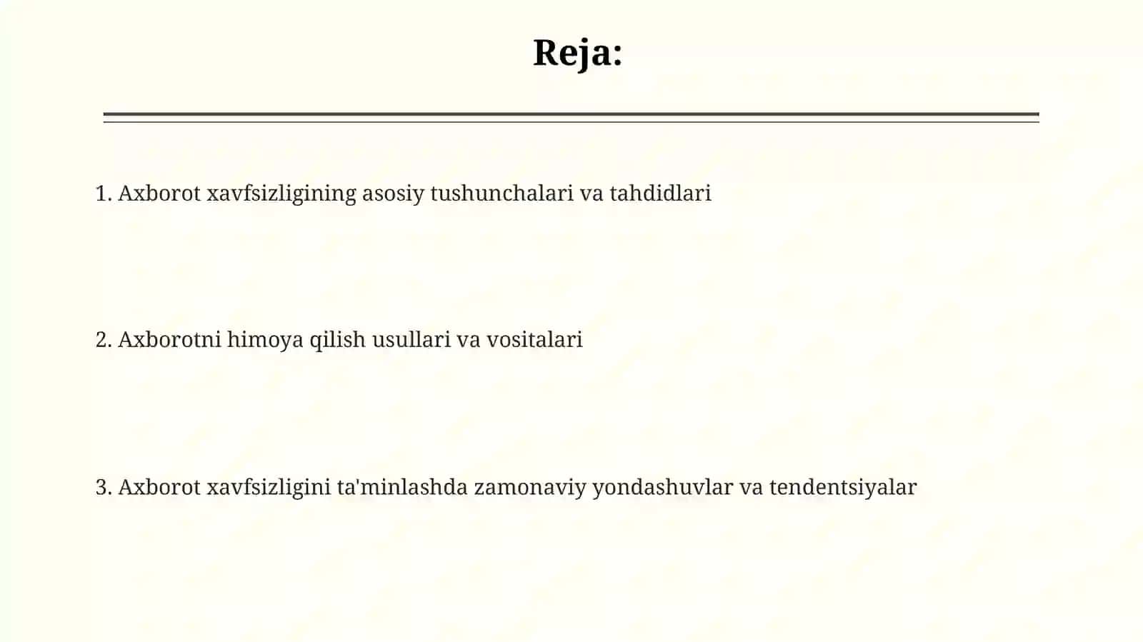 Axborot xavfsizligining asosiy tushunchalari va tahdidlari 2