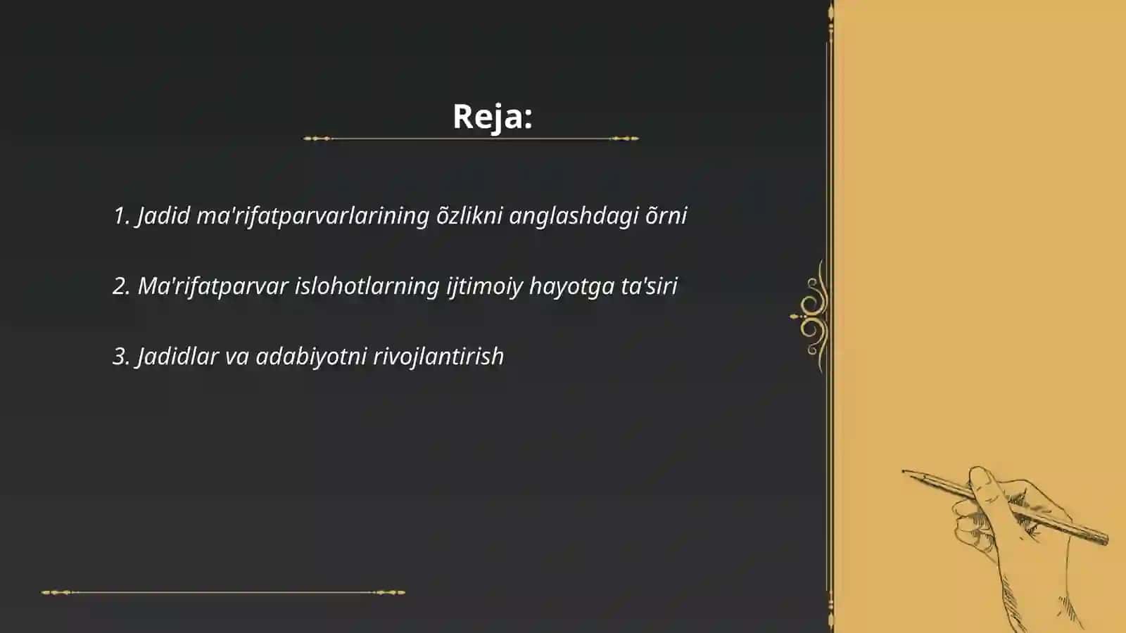 Ma'rifatparvarlarining õzlikni anglashdagi õrni 2