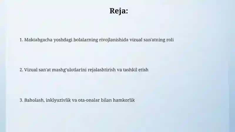 Tayyorlov yosh guruhida bolalarini tasviriy faoliyat orqali maktabga tayyorlash 2