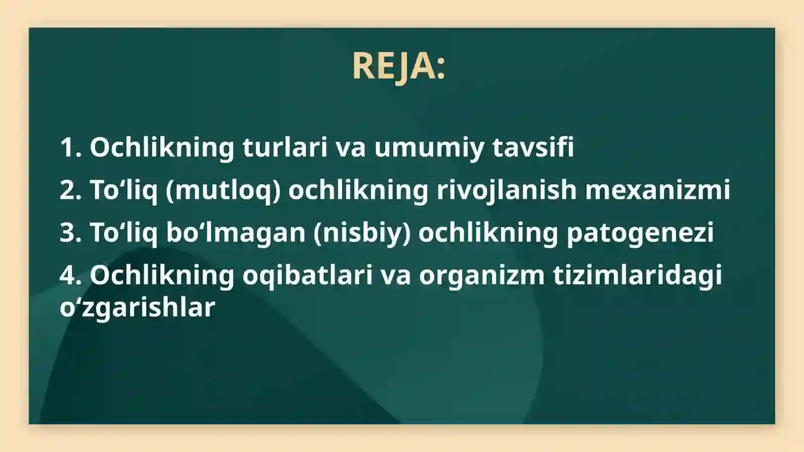 To‘liq va to‘liq bo‘lmagan ochlik 2