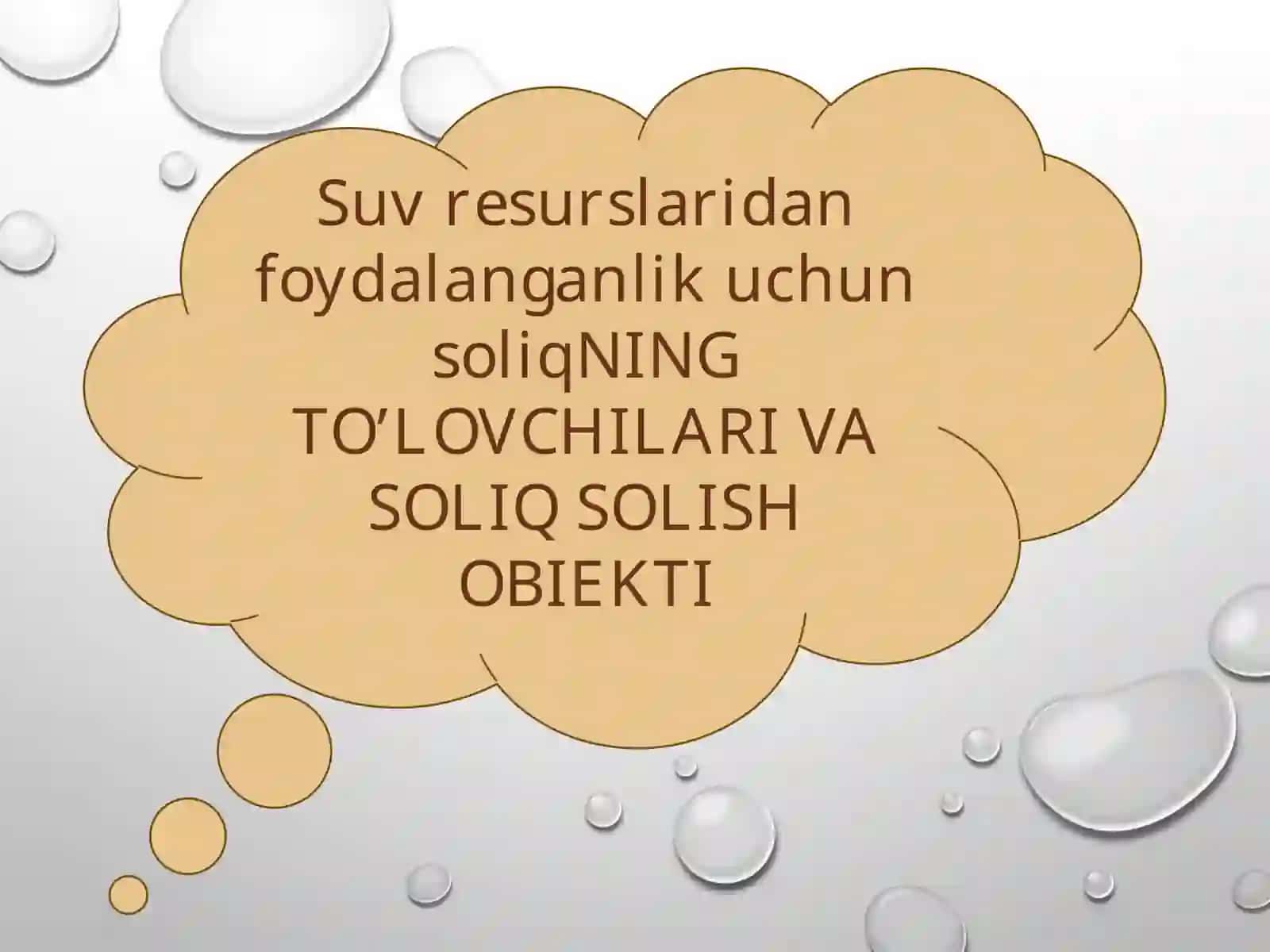 Suvresurslaridan Foydalanganlik Uchun Soliq 2