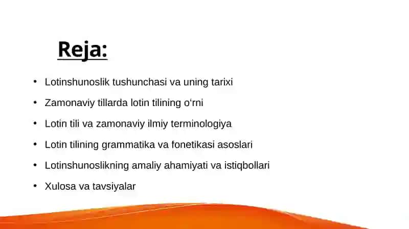 Zamonaviy tillarda lotinshunoslik 2