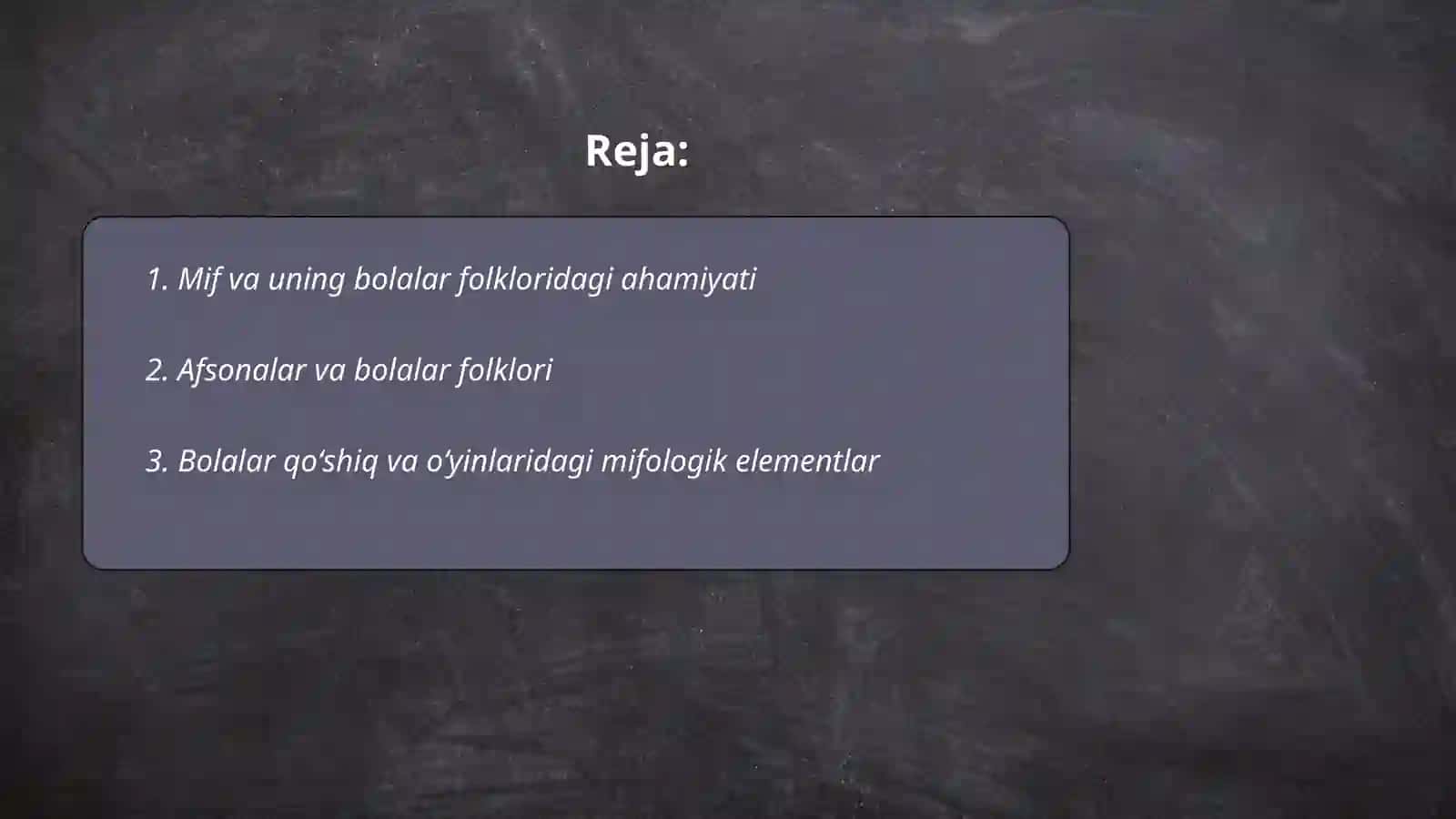 Bolalar folklorida mifdagi element haqida 2