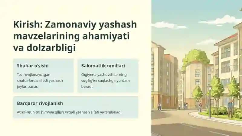Zamonaviy turar-joylar va shaharlardagi yashash mavzelariga bo'lgan gigiyenik talablar 2