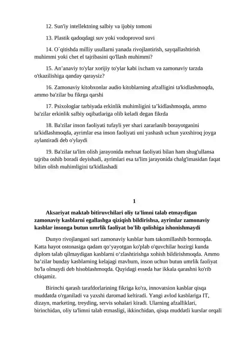 yangi tayyor esselar to'plami 2