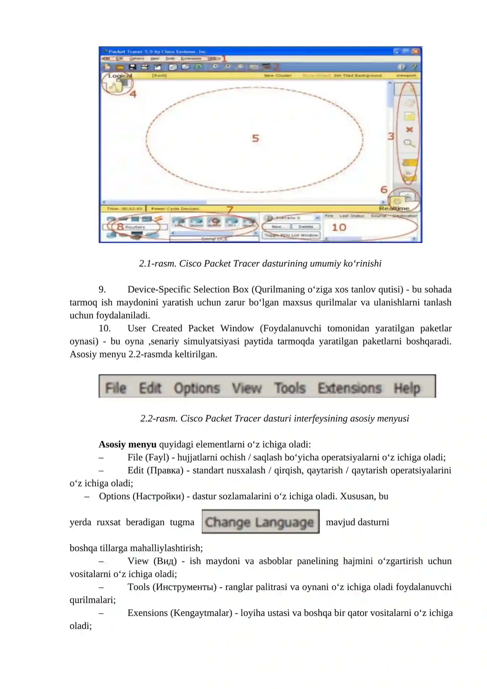 Amaliy mashg‘ulot №2. Cisco Packet Tracer simulyator interfeysi va uning imkoniyatlarini o‘rganish 2
