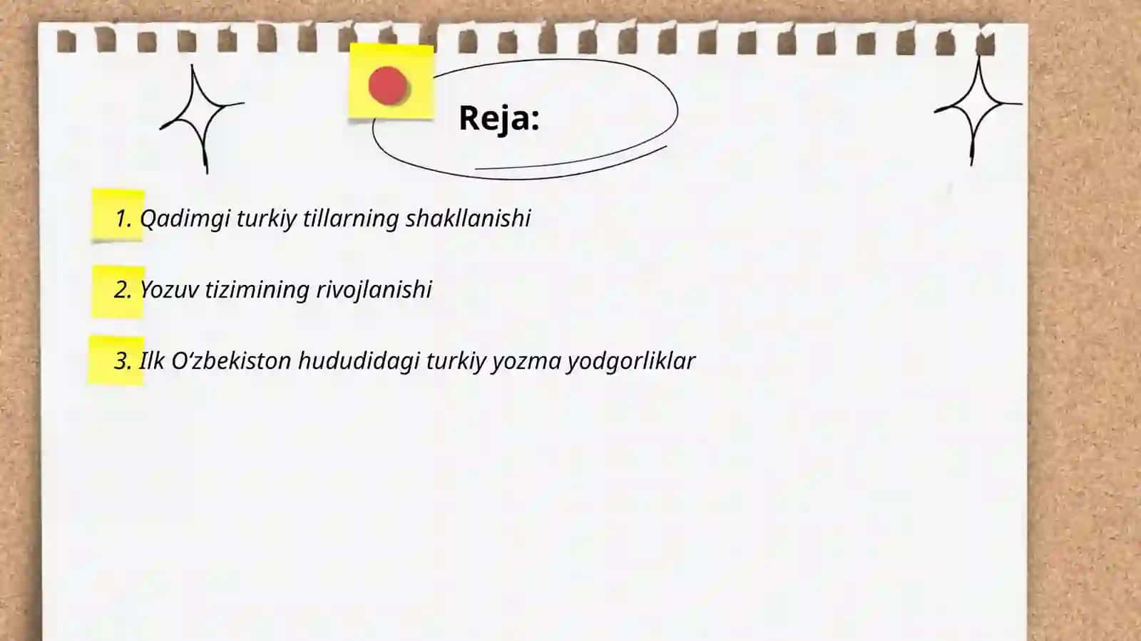 Oʻzbek tilining rivojlanish bosqichlari 2