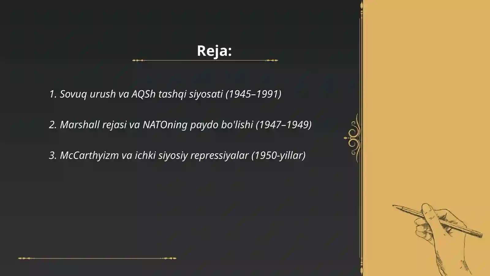 Sovuq urush va AQSh tashqi siyosati (1945–1991) 2